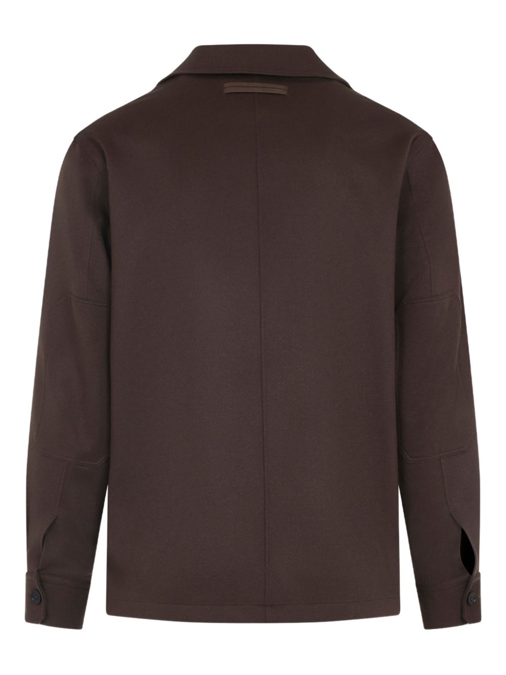 double-pocket cashmere shirt jacket