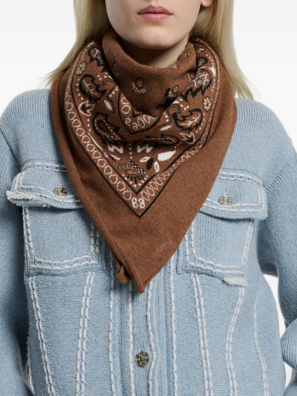 paisley-pattern scarf