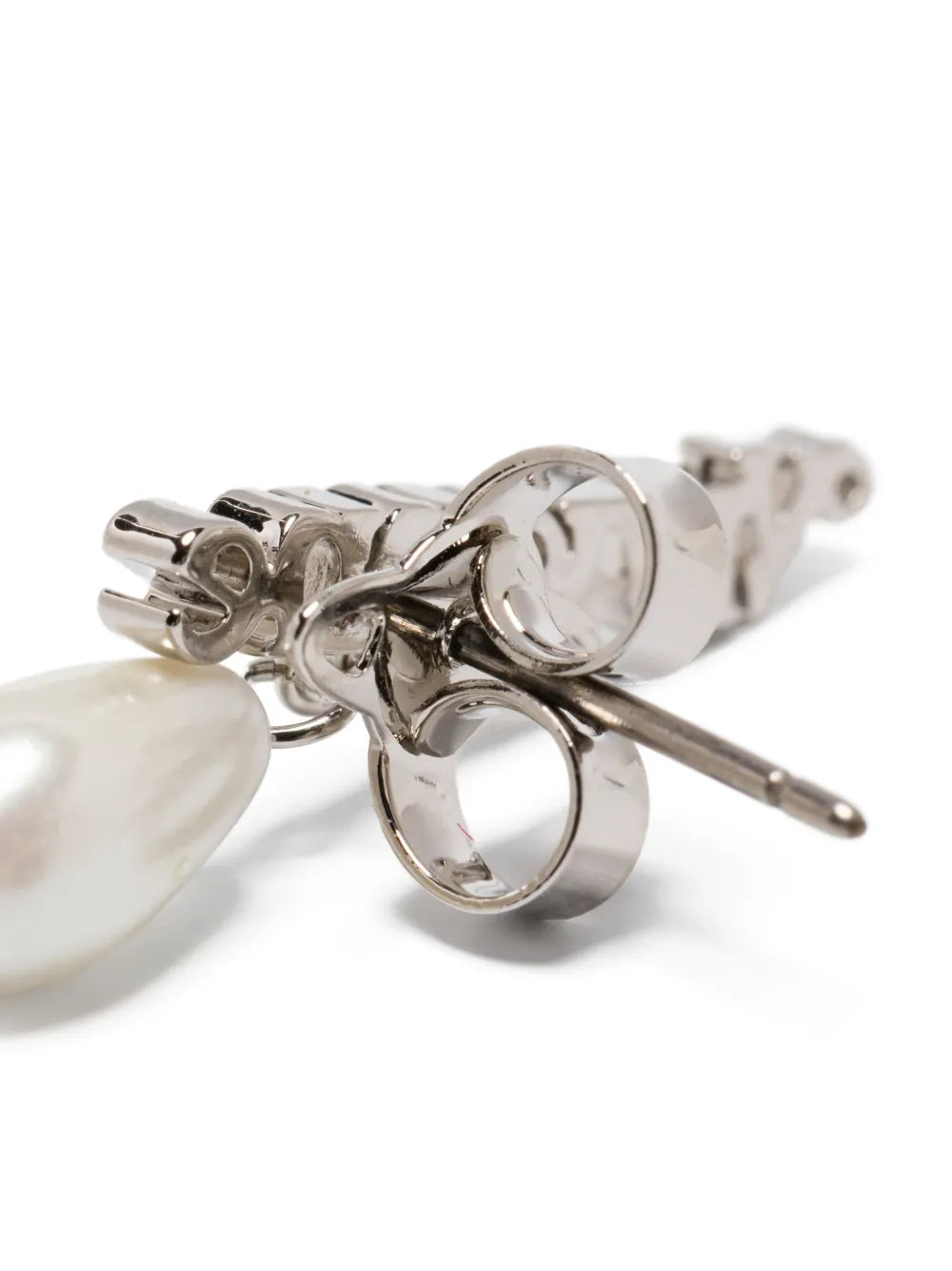 pearl embellished drop earrings