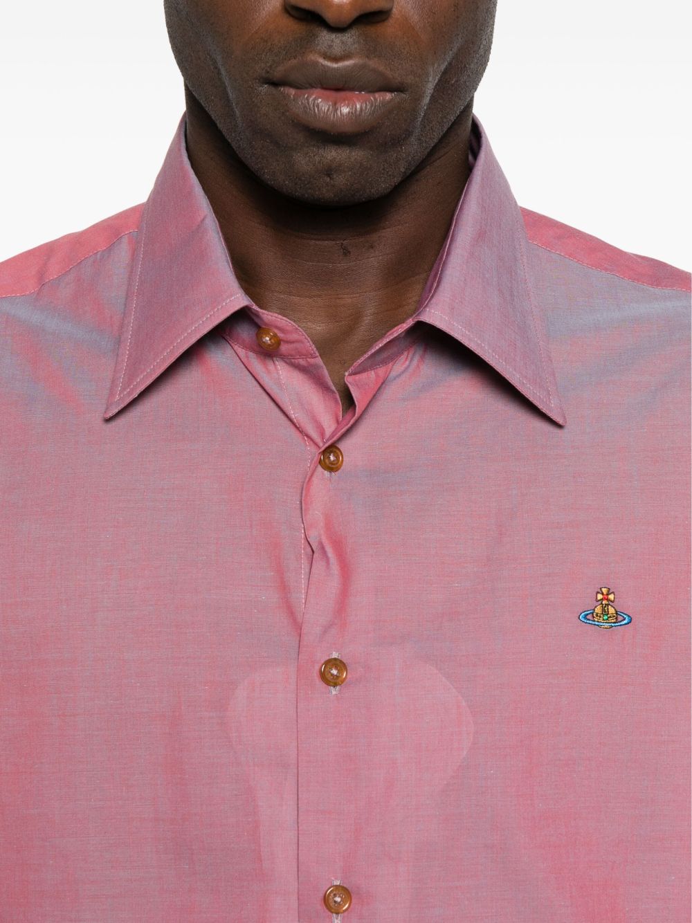 Orb-embellished long-sleeved shirt