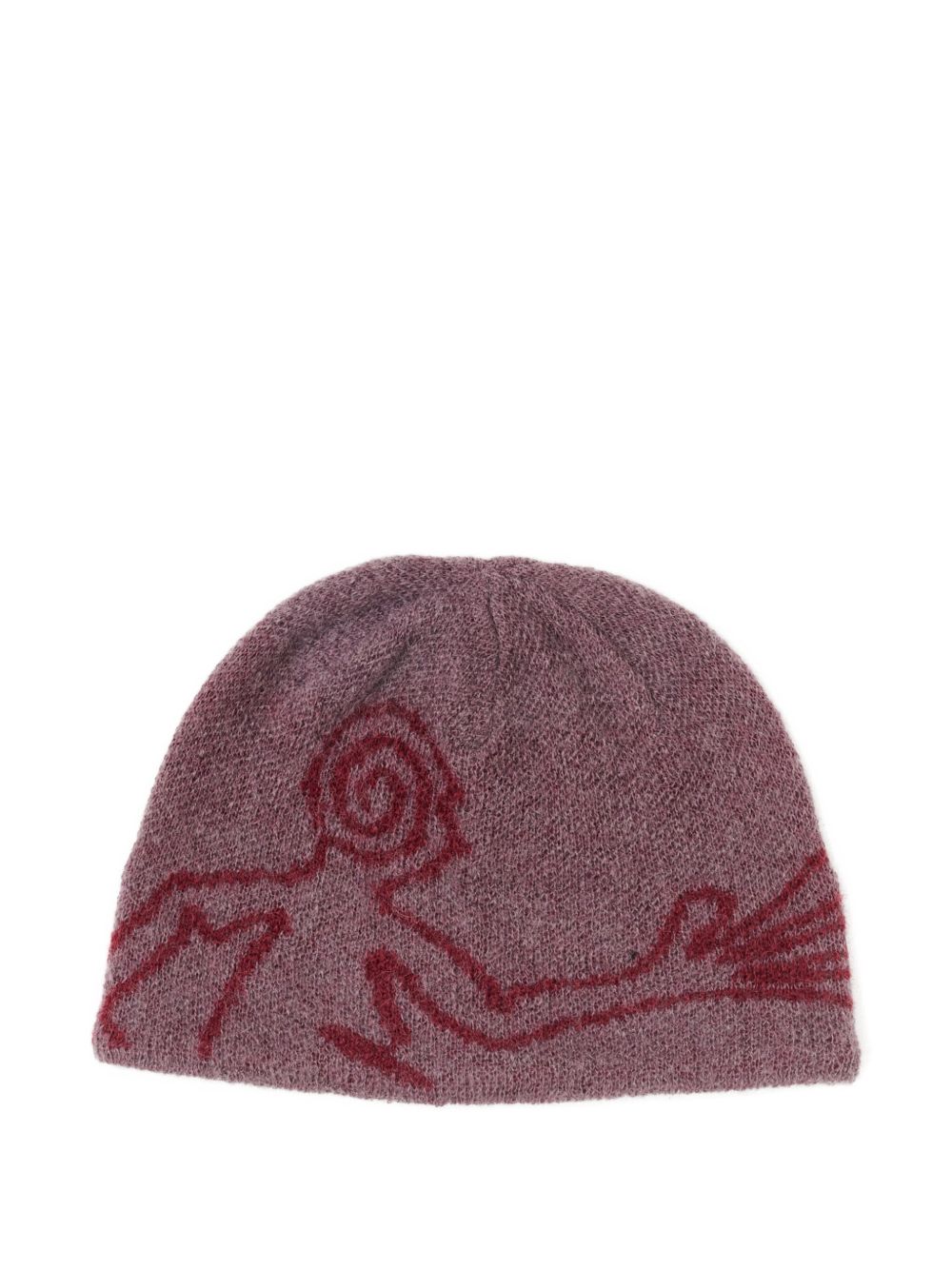graphic-print beanie