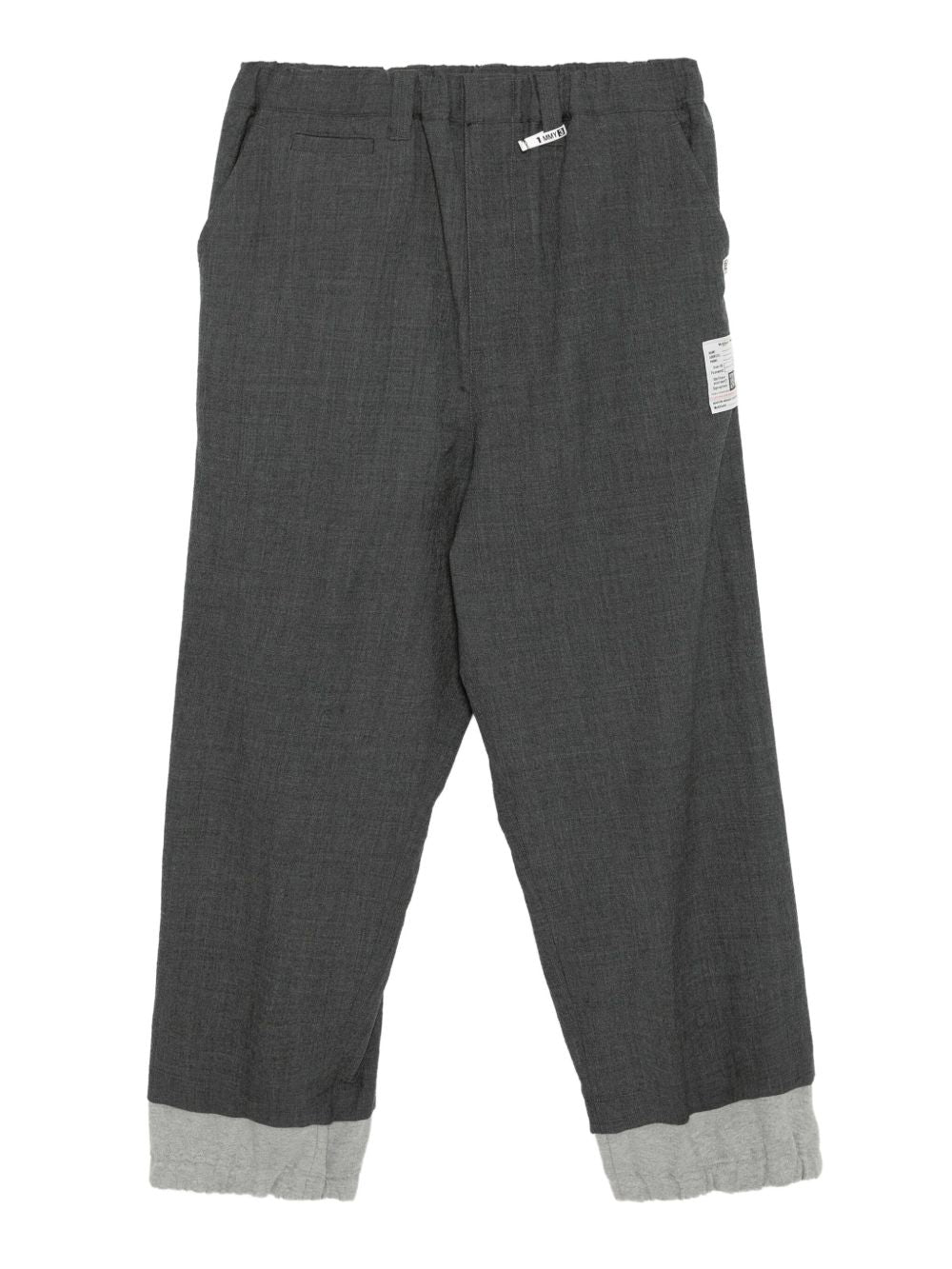 logo-patched tapered-leg trousers