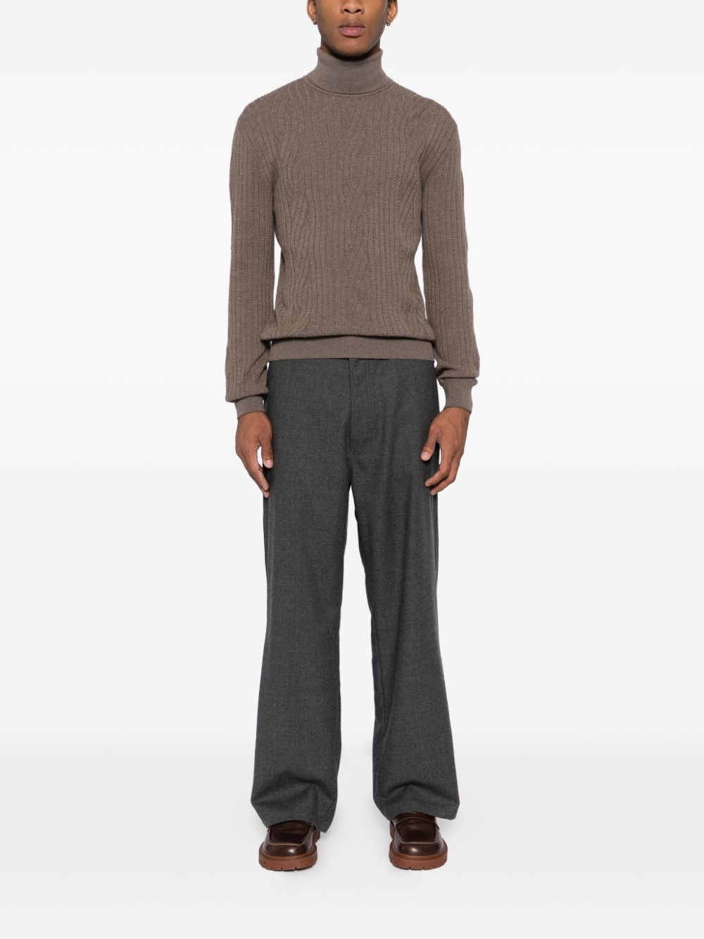 cable-knit sweatshirt