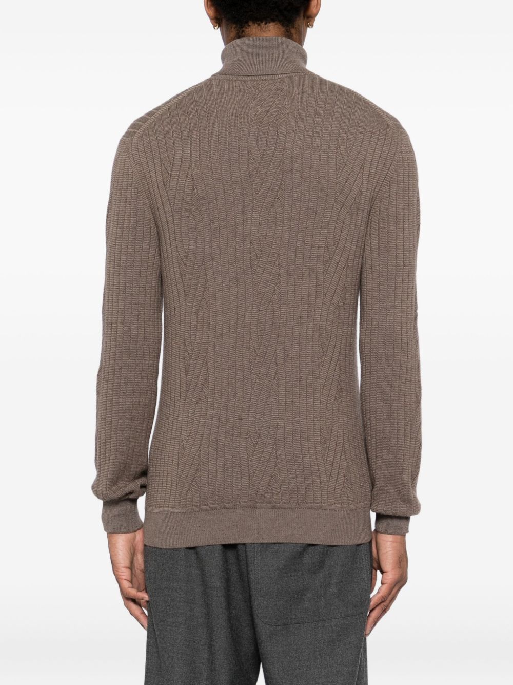 cable-knit sweatshirt