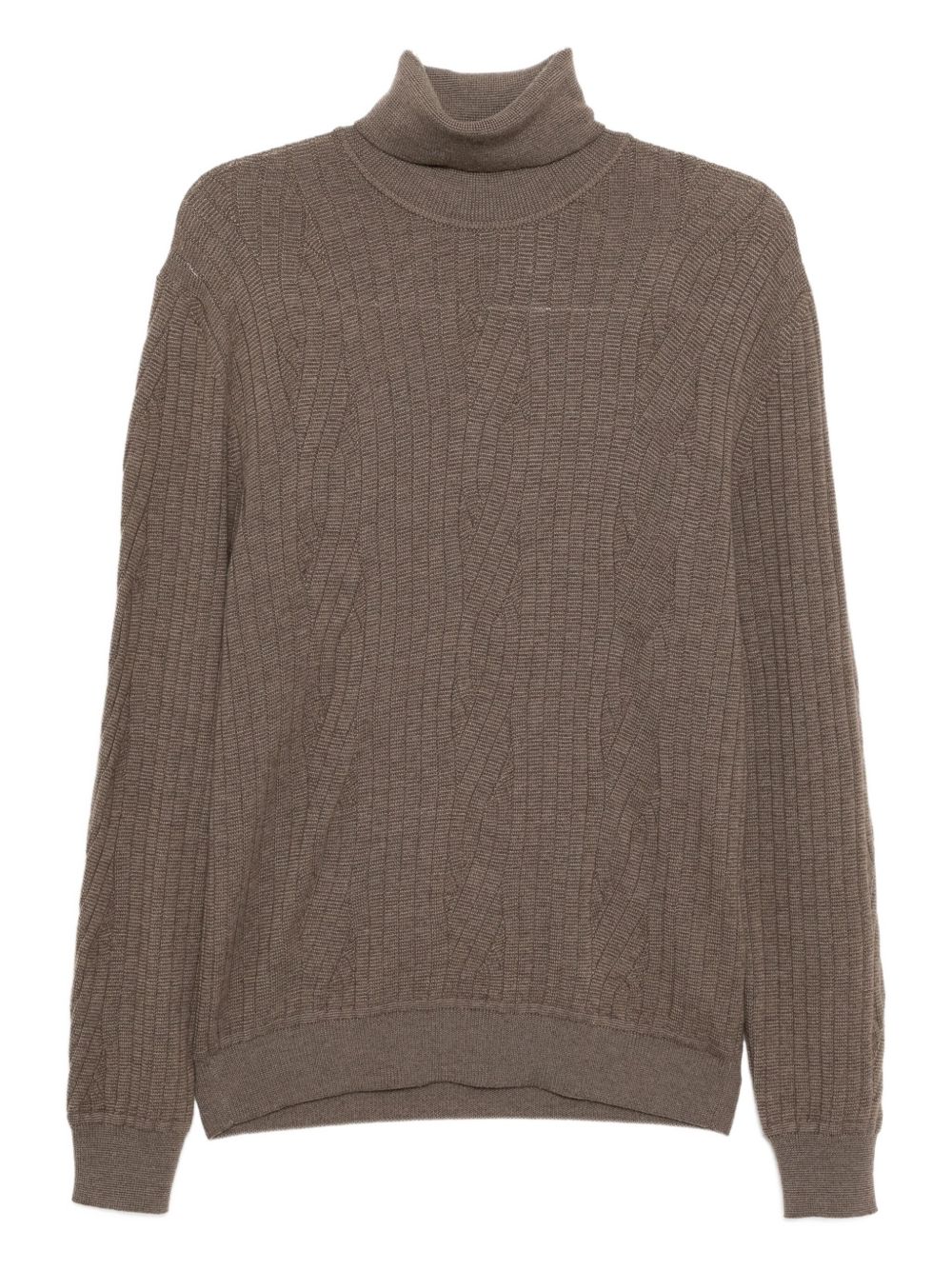 cable-knit sweatshirt