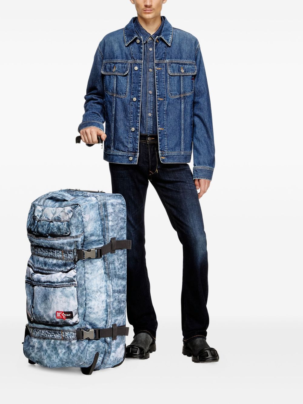 x Diesel large Transit'R L denim-effect luggage