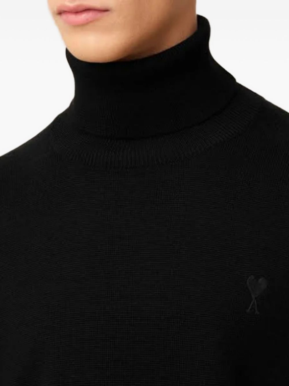 Ami de Coeur-embroidered turtleneck sweater