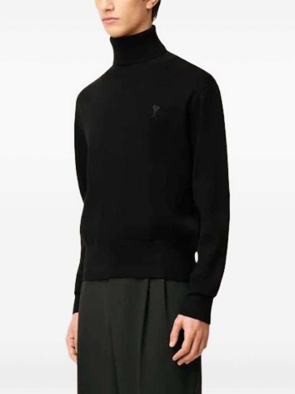 Ami de Coeur-embroidered turtleneck sweater