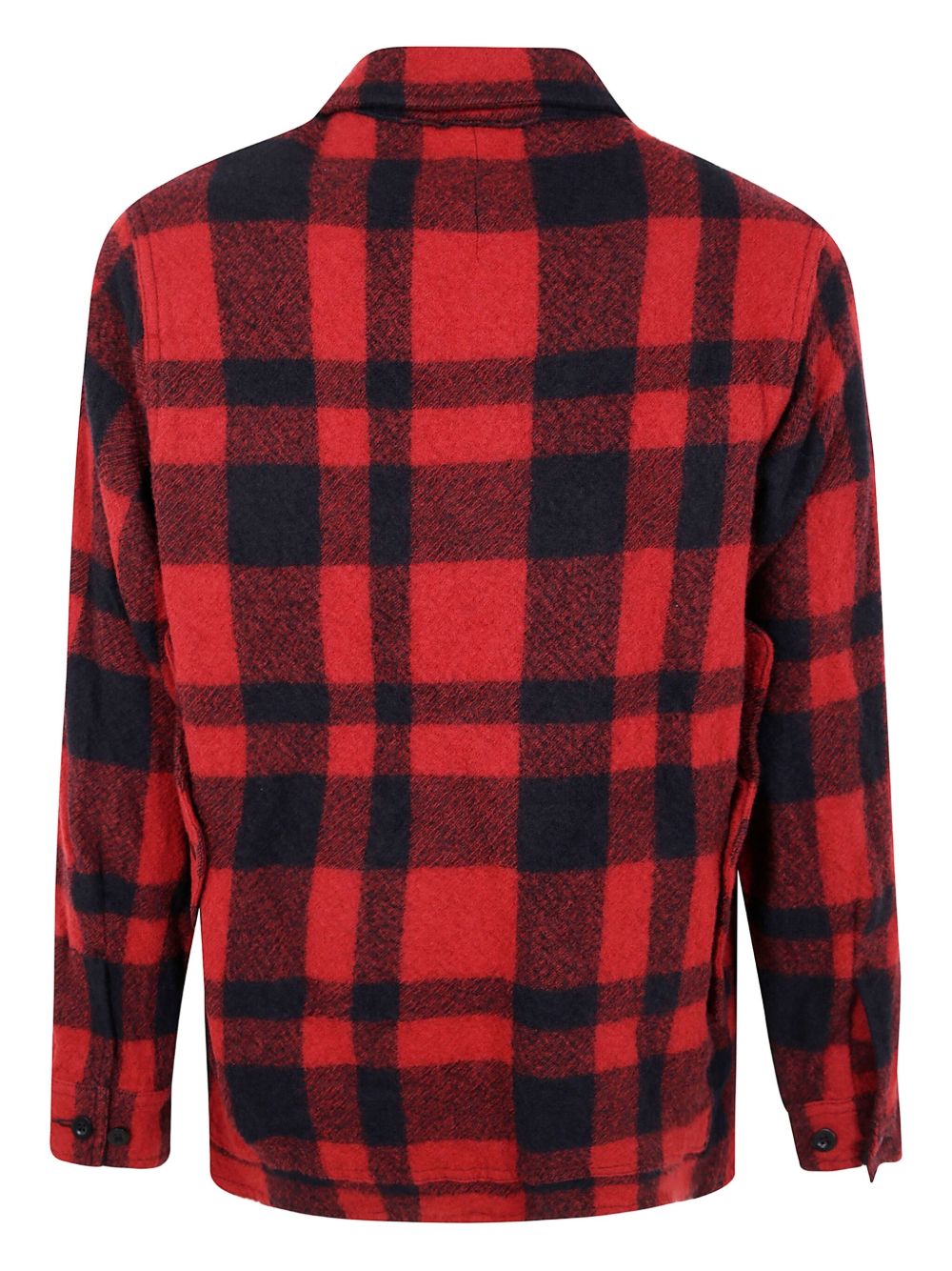 checked wool shirt jacket