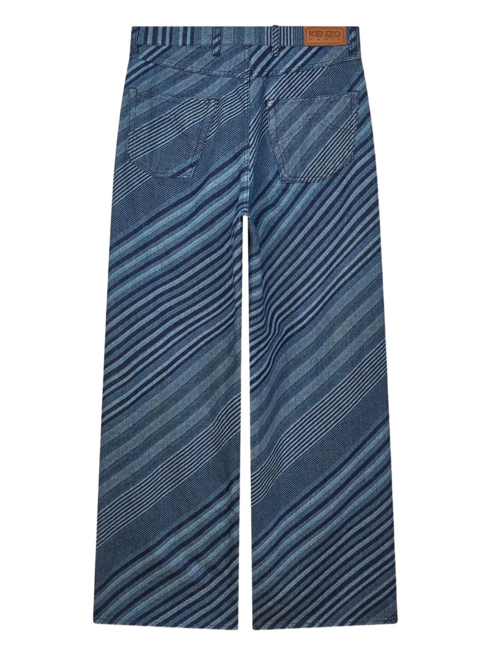 Diagonal Stripe cotton trousers