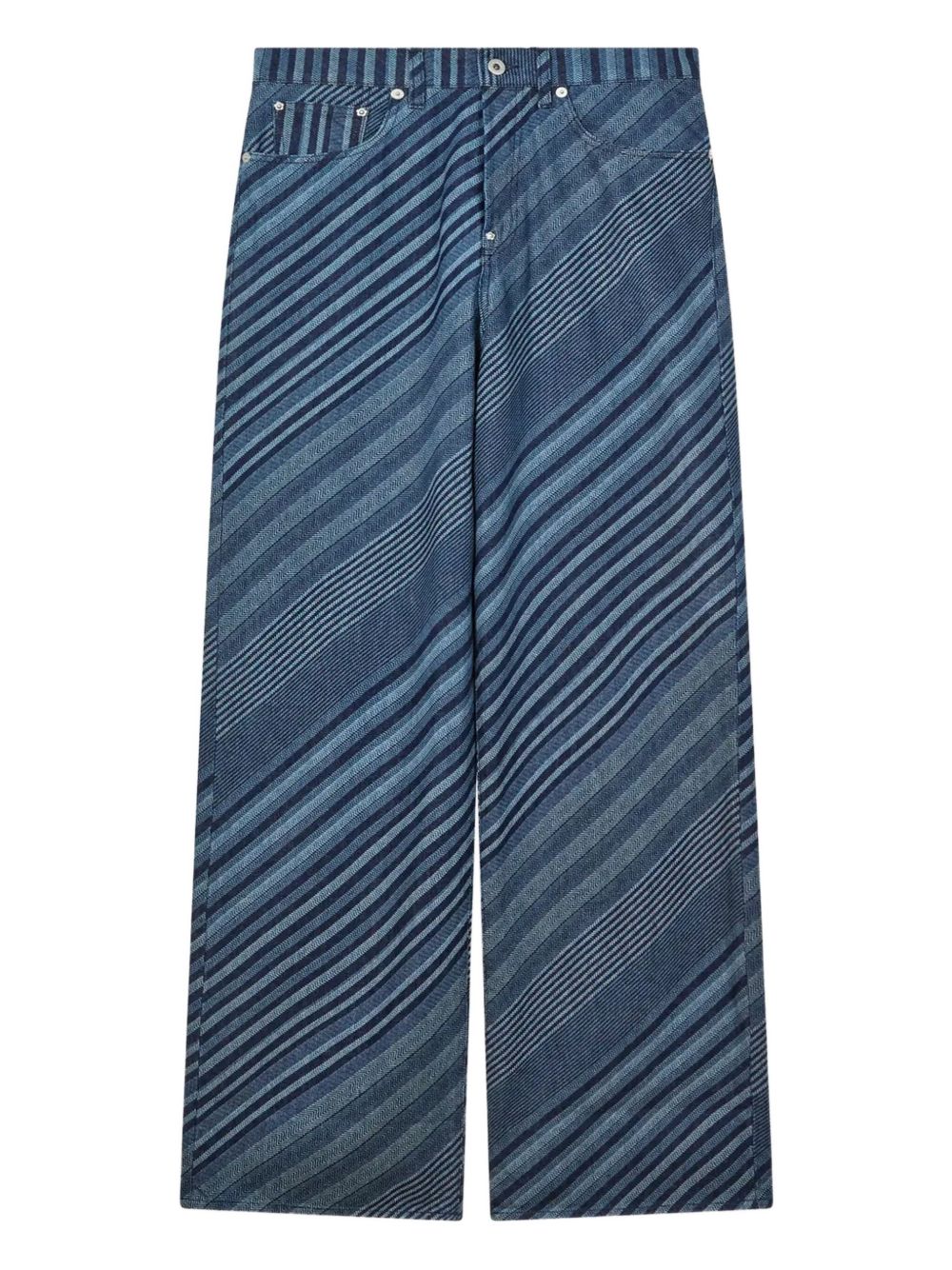 Diagonal Stripe cotton trousers