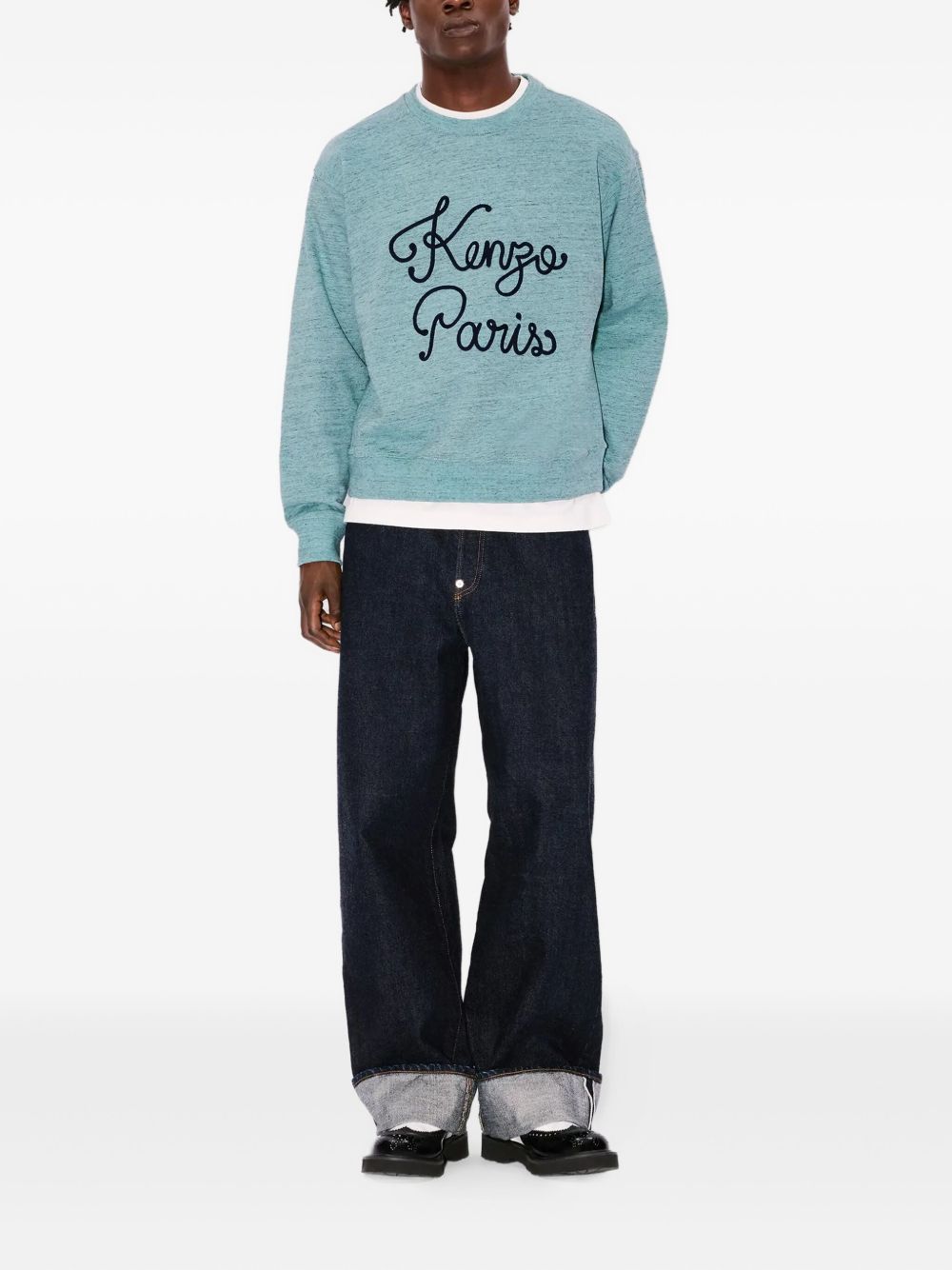 Paris Chainstitch-embroidered logo sweatshirt