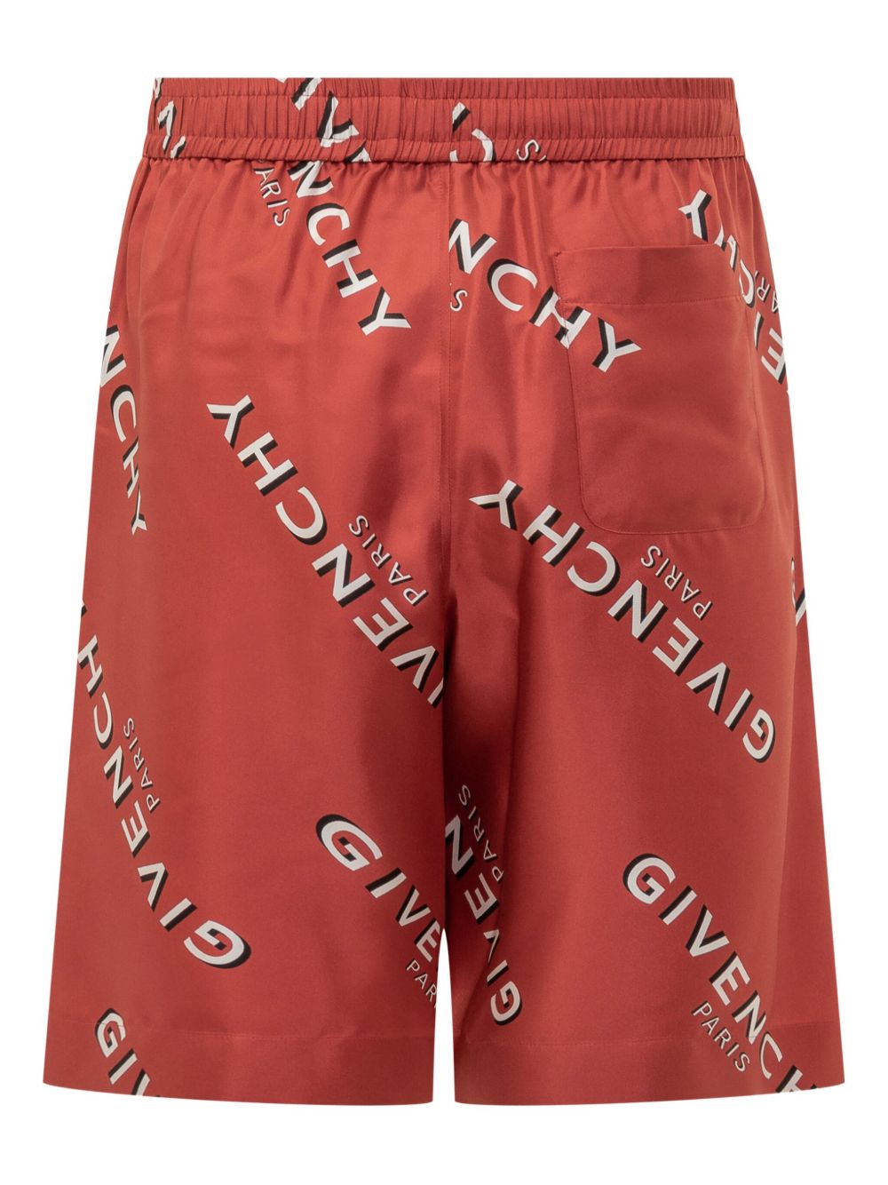 logo-print silk shorts