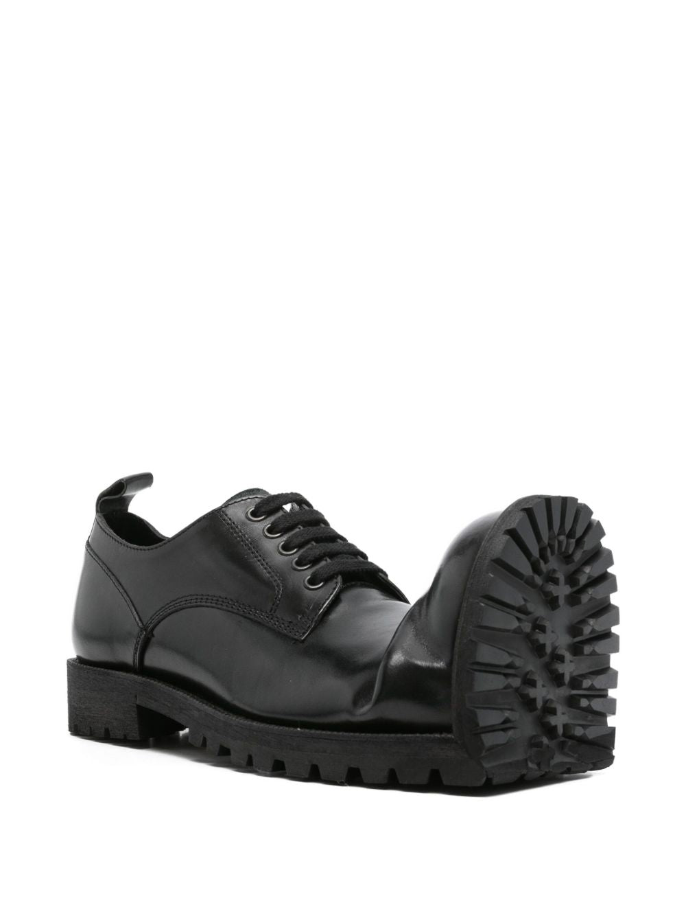 asymmetric lace-up shoes