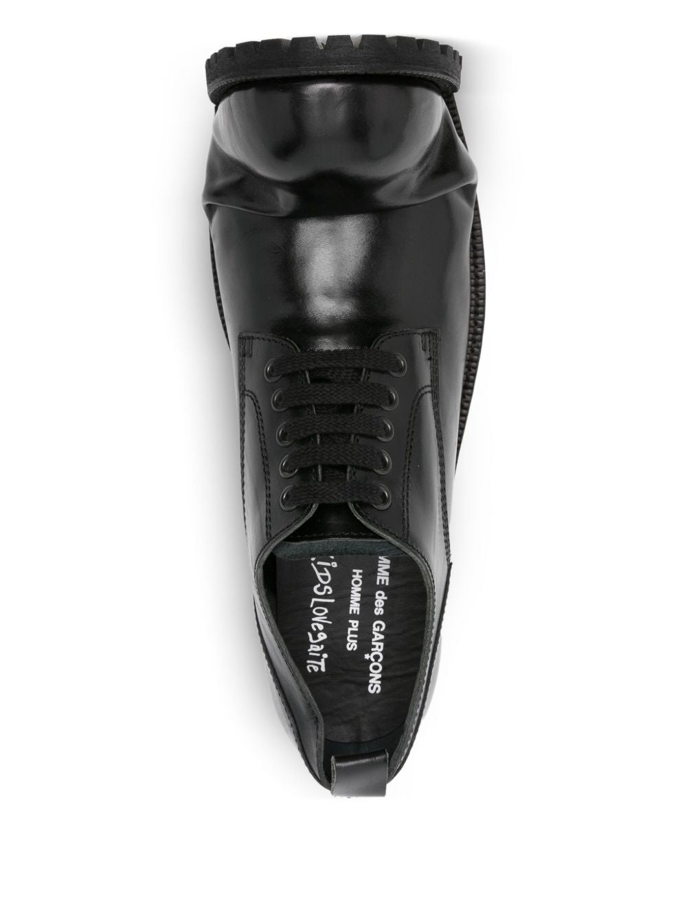 asymmetric lace-up shoes