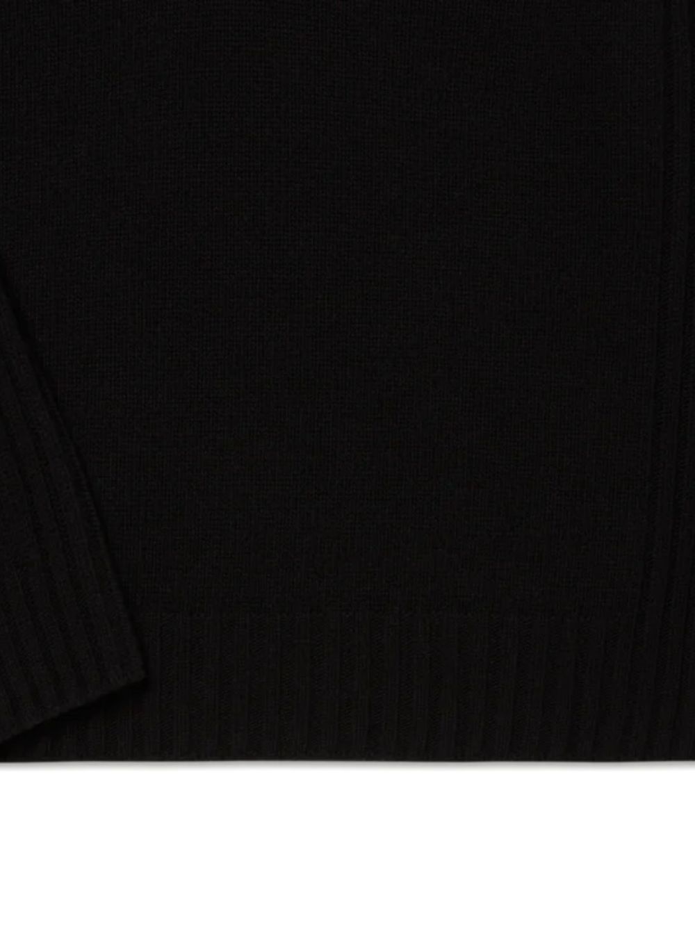 ribbed-knit half-zip sweater