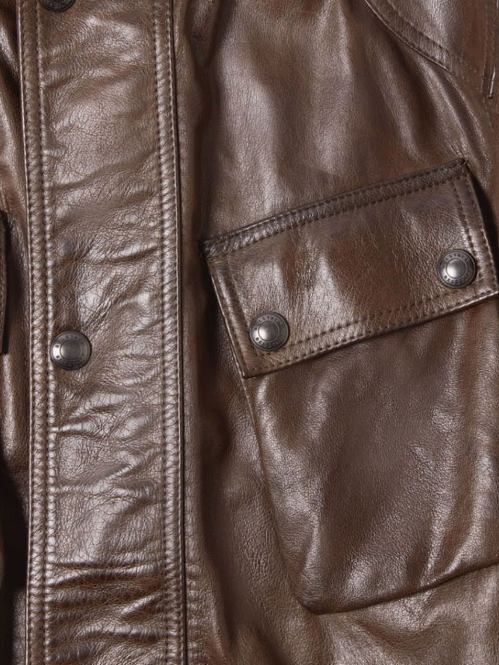 Trialmaster belted leather jacket