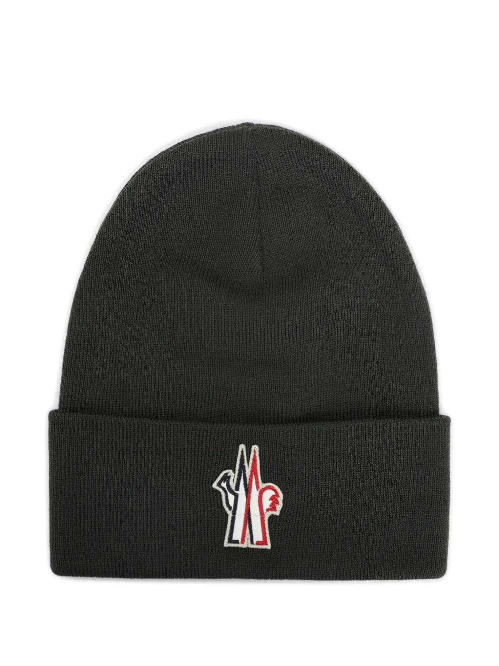 logo-patch wool beanie