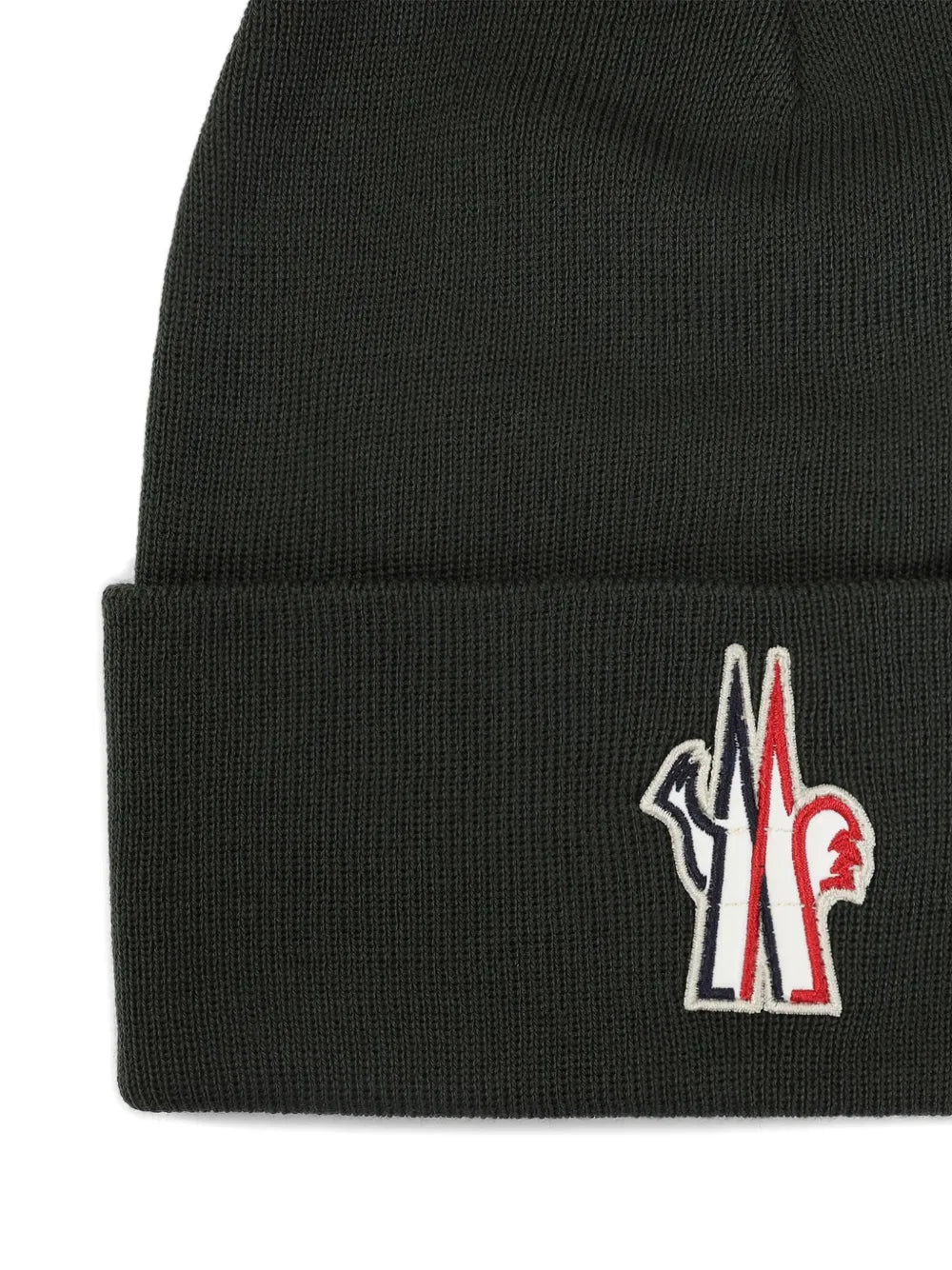 logo-patch wool beanie