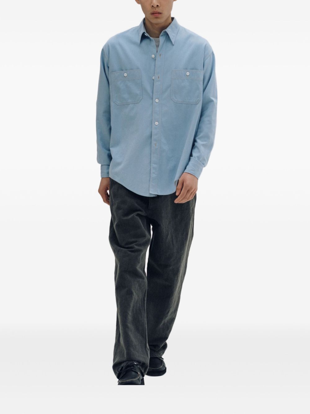 double-pocket long-sleeved shirt