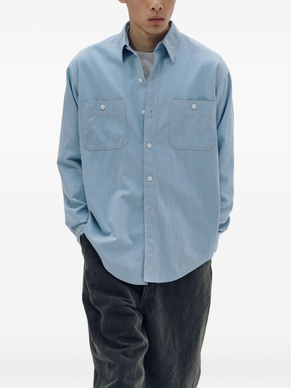 double-pocket long-sleeved shirt