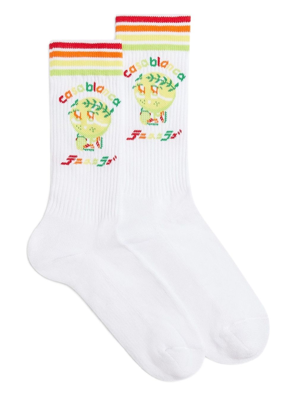rainbow-stripe socks