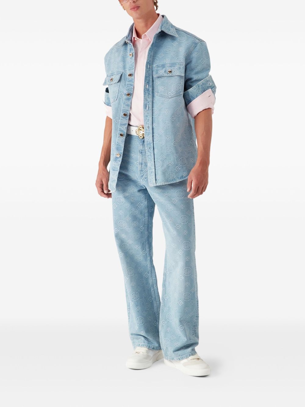 monogram-embroidered shirt