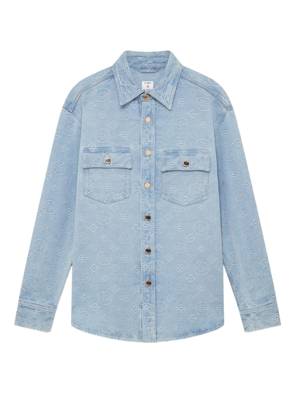 monogram-embroidered shirt