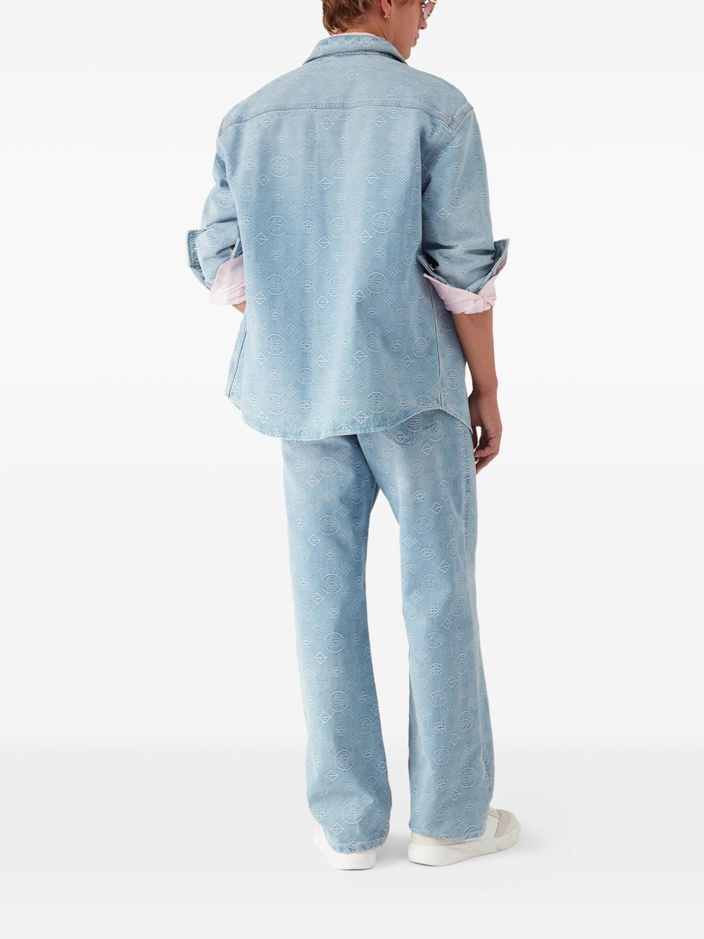monogram-embroidered shirt