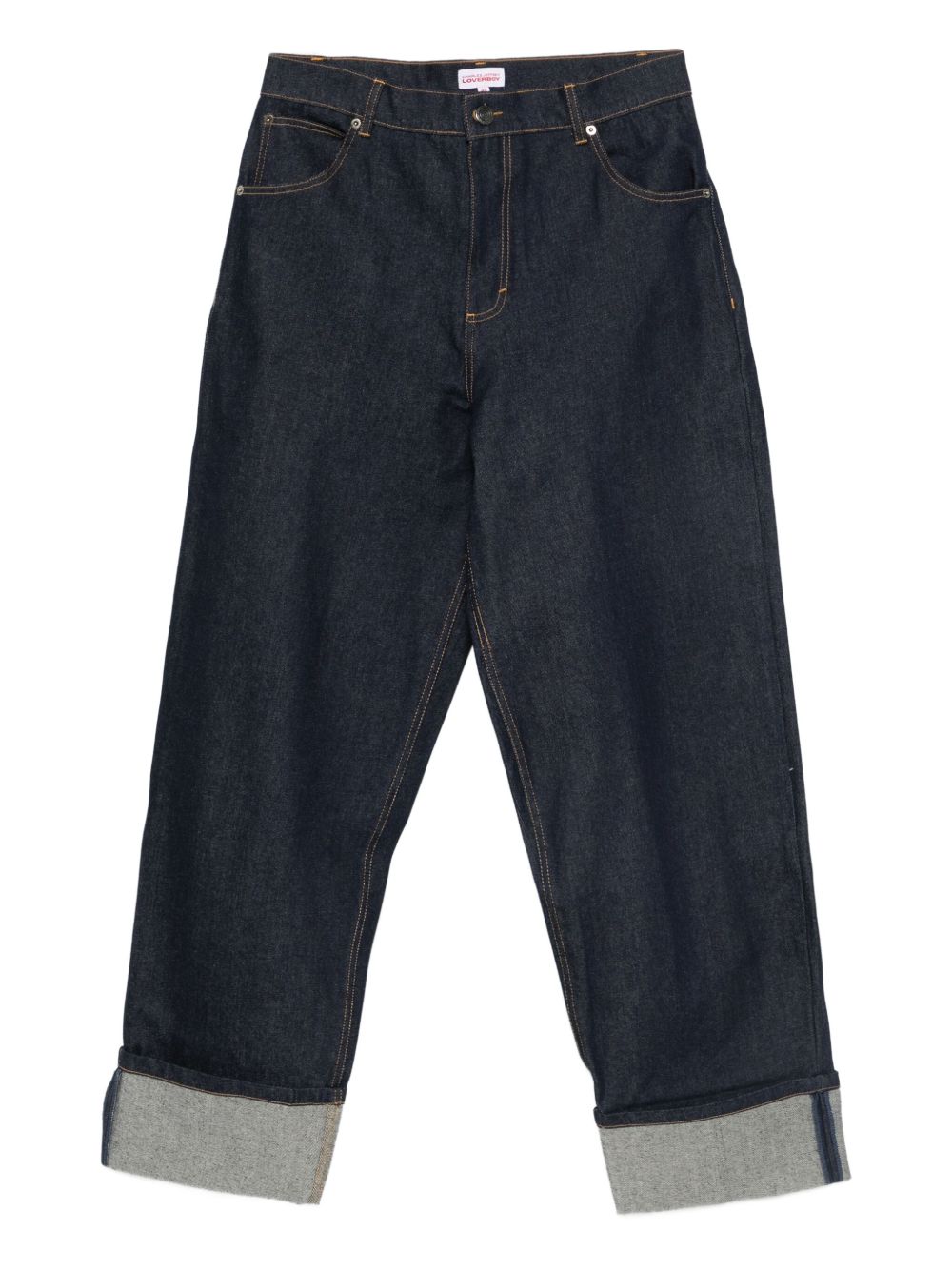 cotton wide-leg jeans