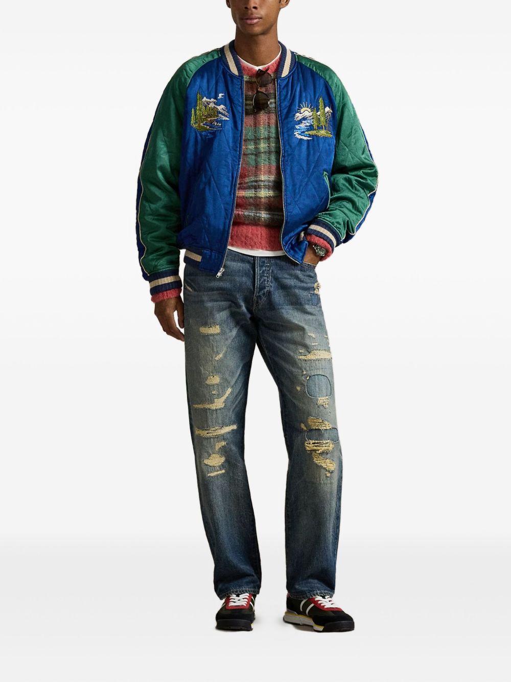 embroidered quilted jacket