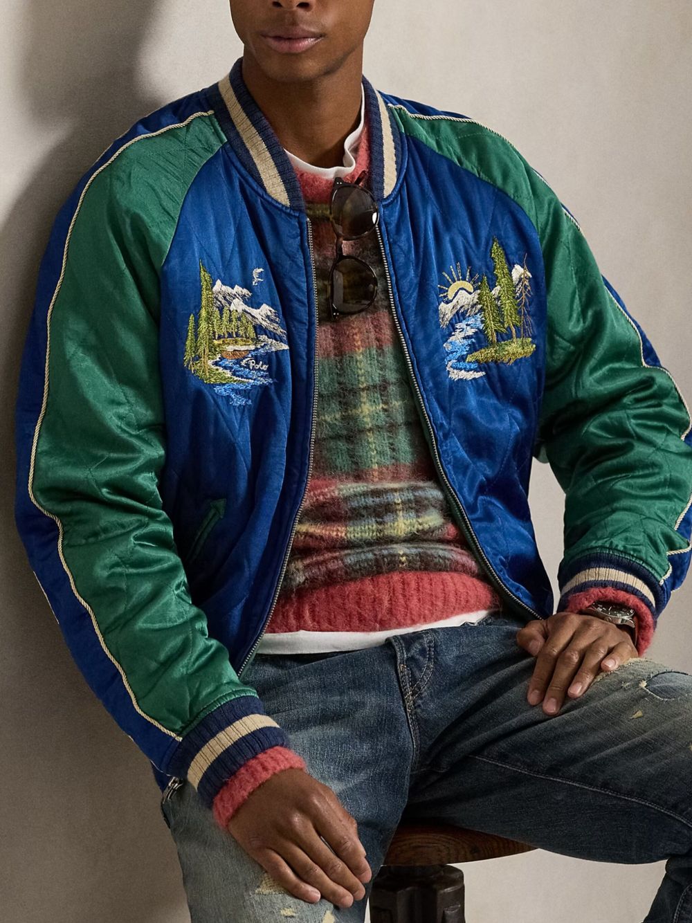 embroidered quilted jacket