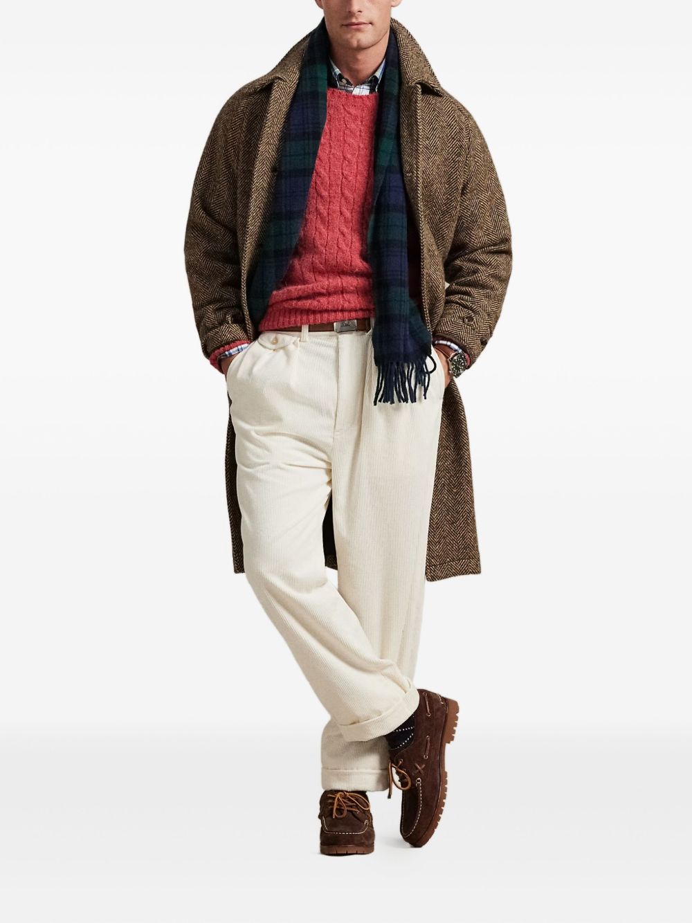 corduroy pleated trousers