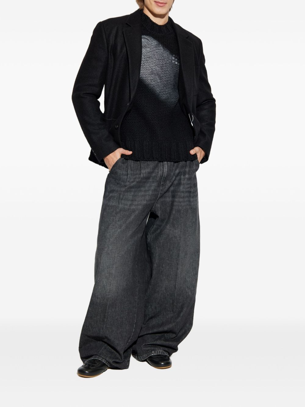 button-fastening jeans