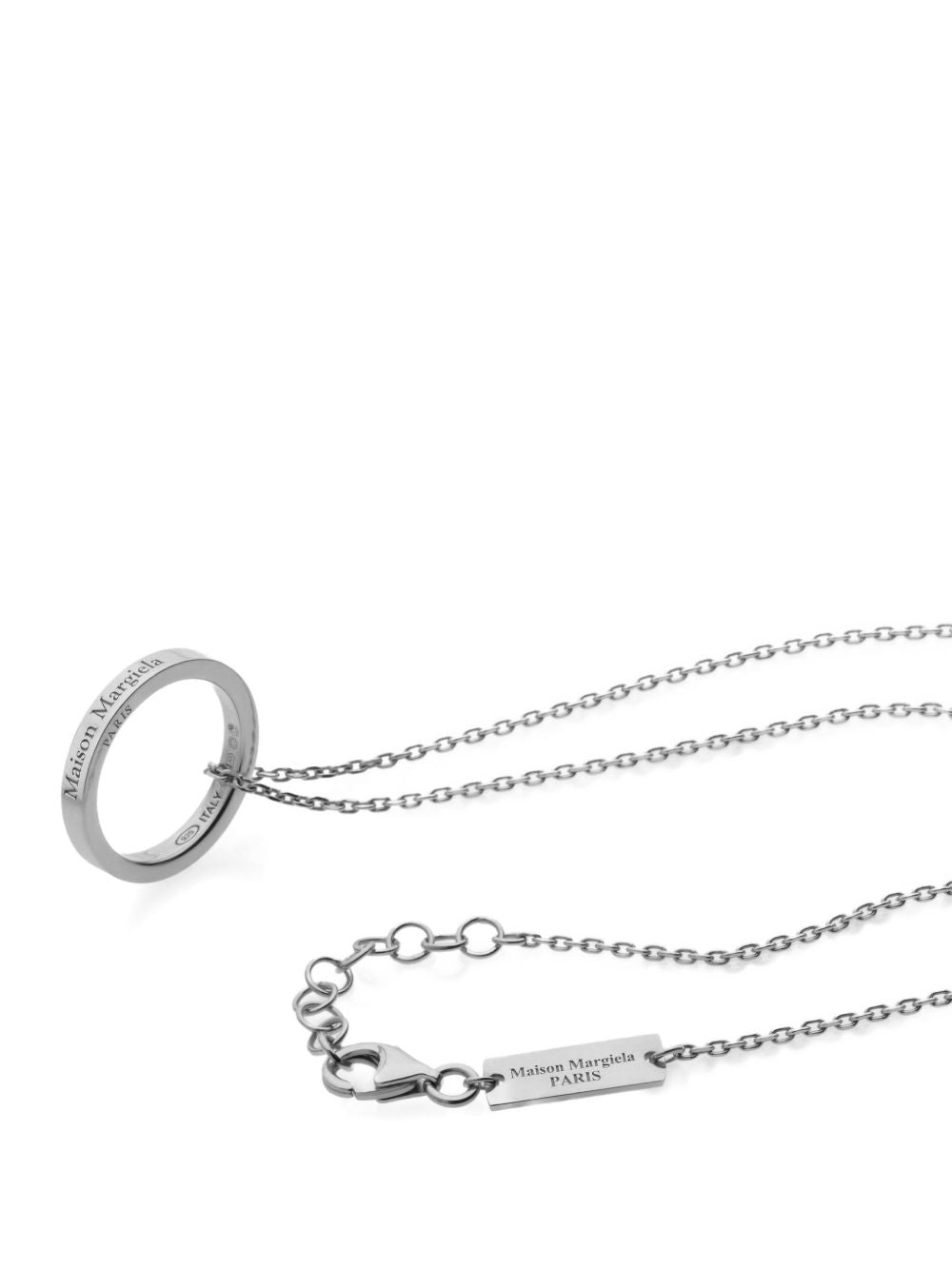 logo ring precious metals necklace