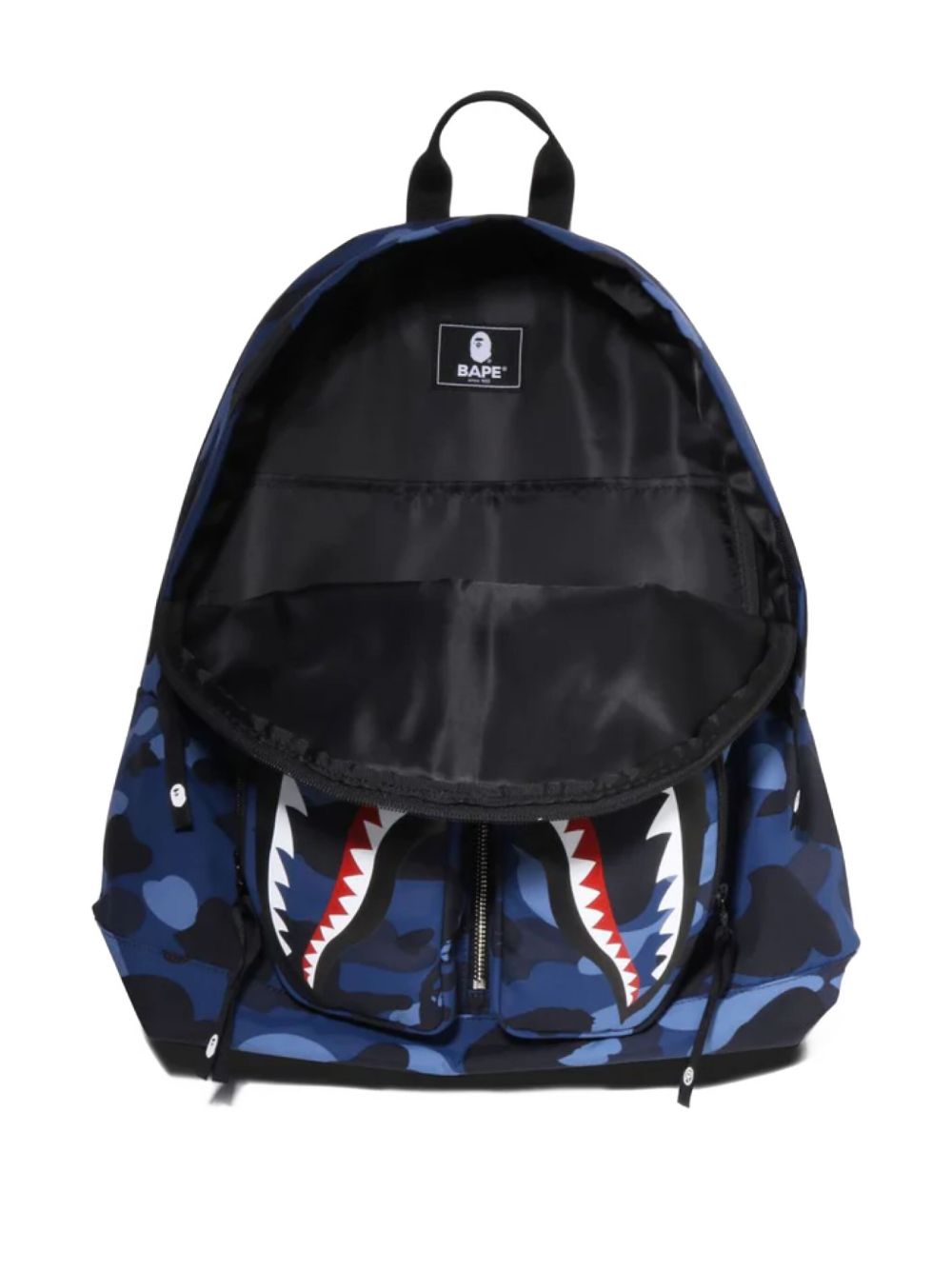 camouflage-pattern shark backpack