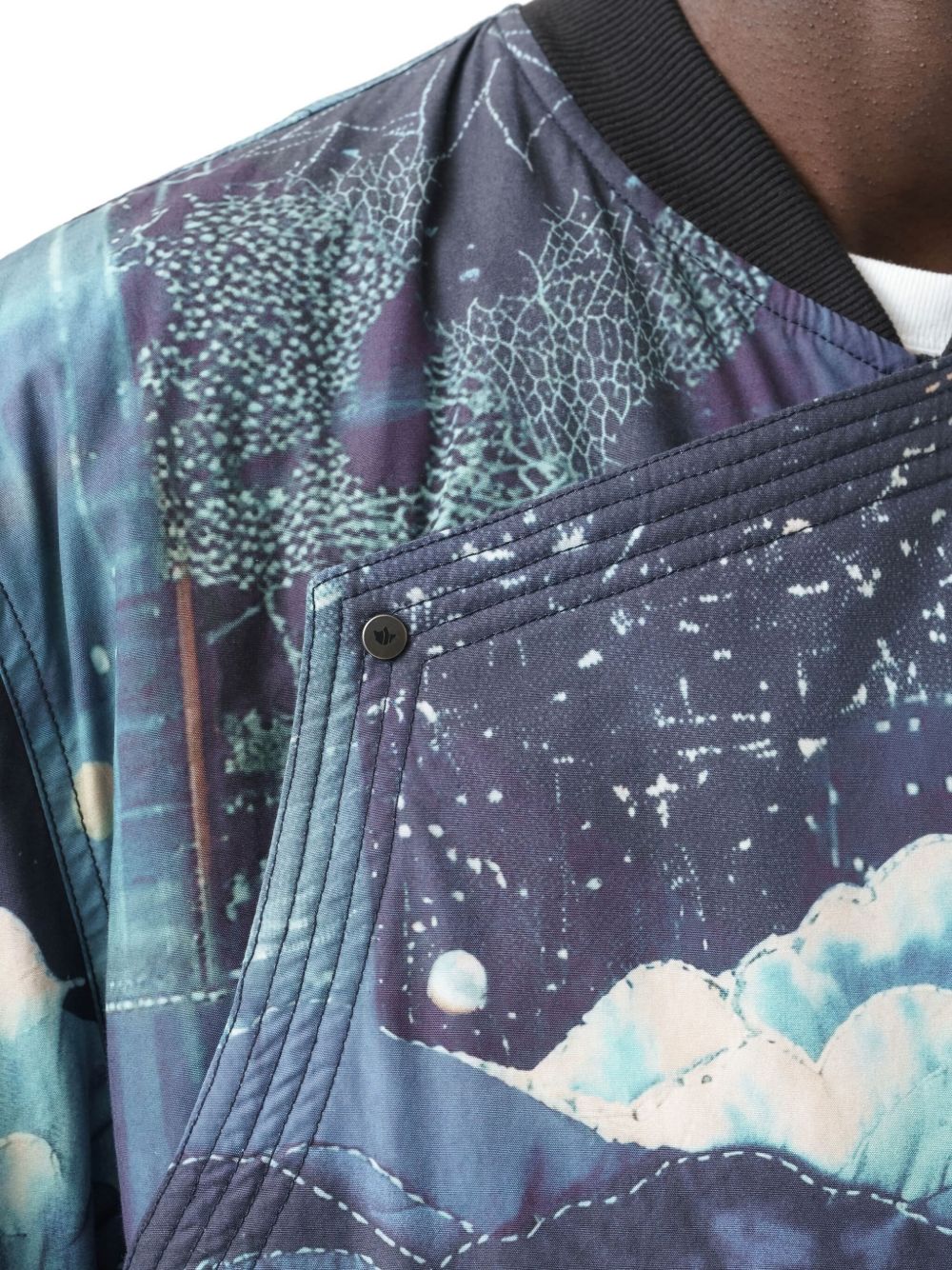 6227 Boro Crane Monk MA1 printed bomber jacket