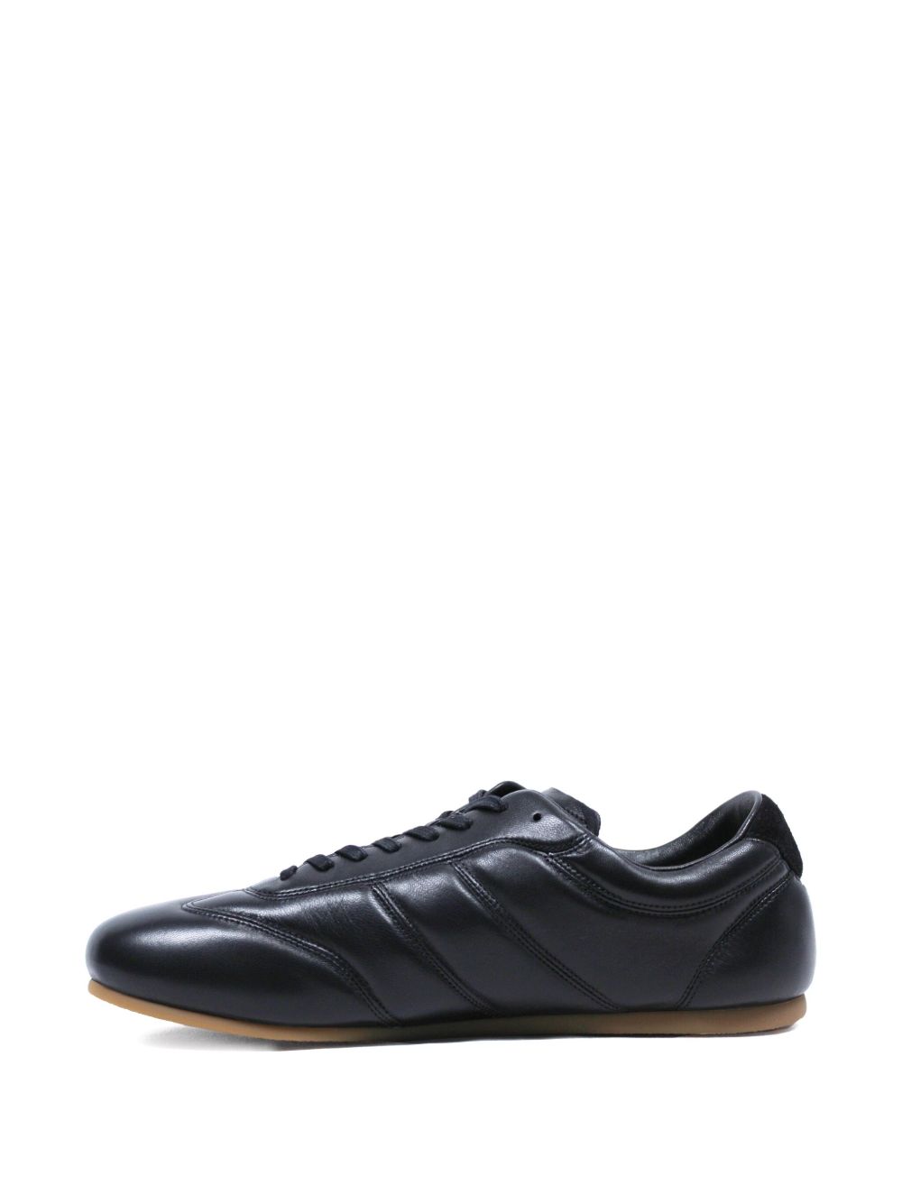 panelled leather sneakers