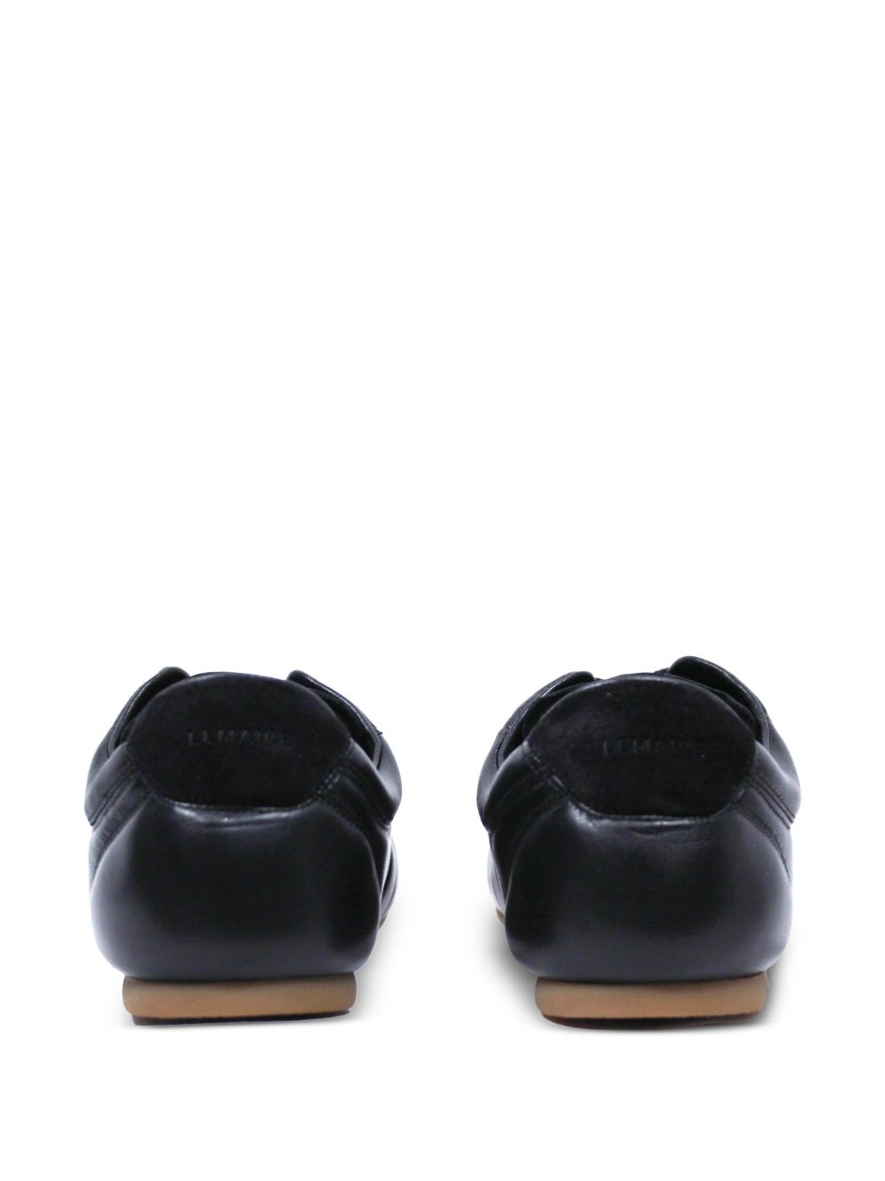 panelled leather sneakers