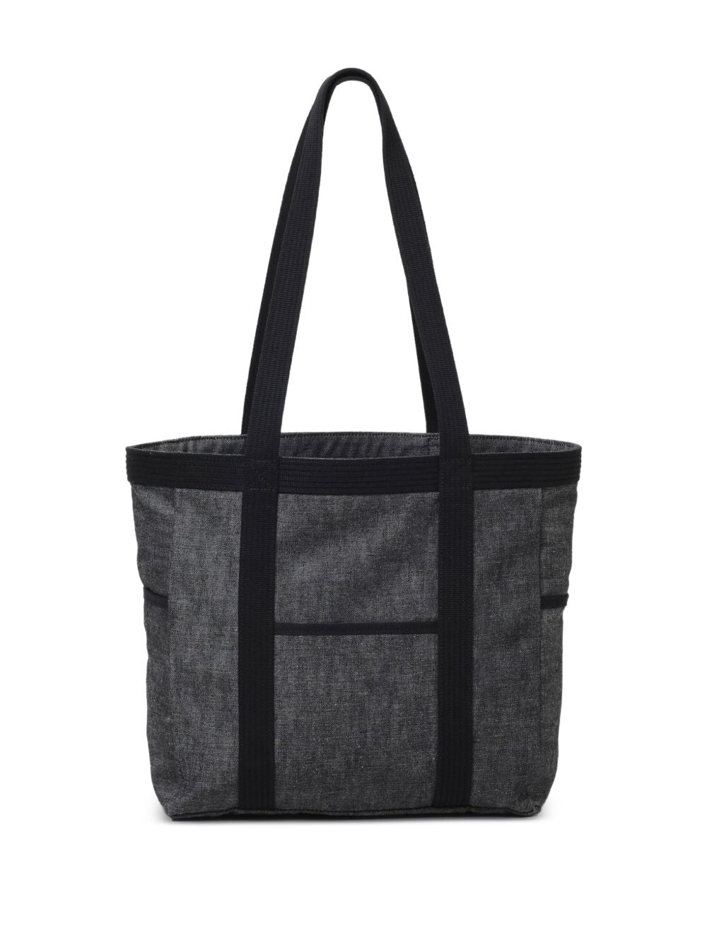logo-print denim tote bag
