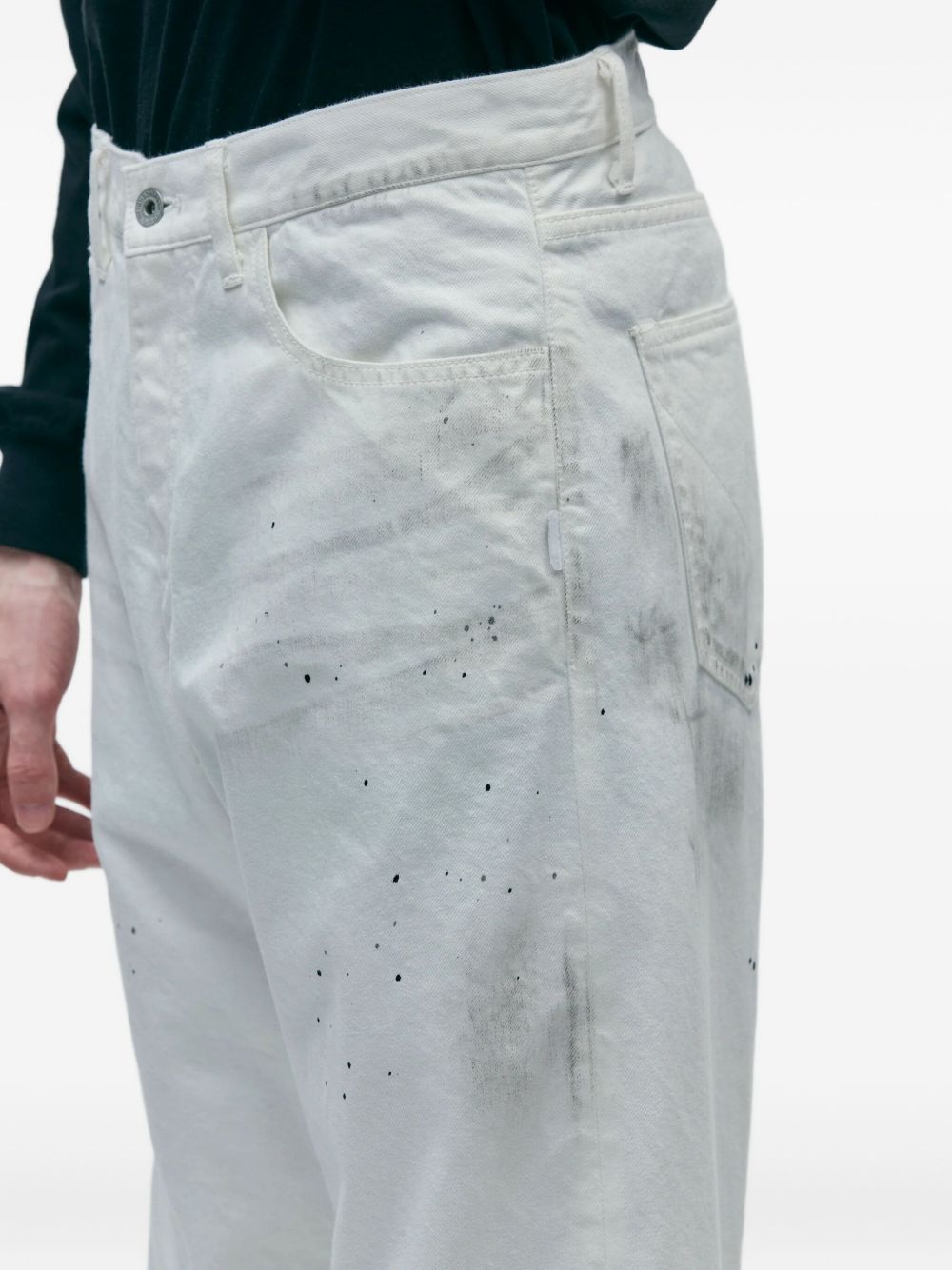 splatter-effect pants