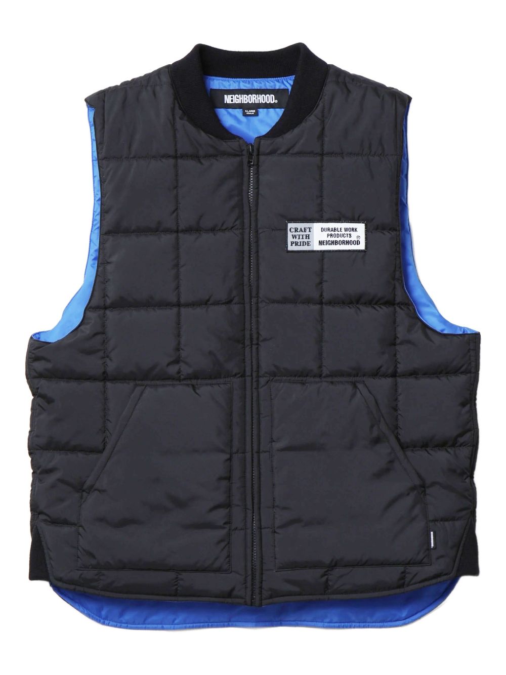 quilted zip gilet