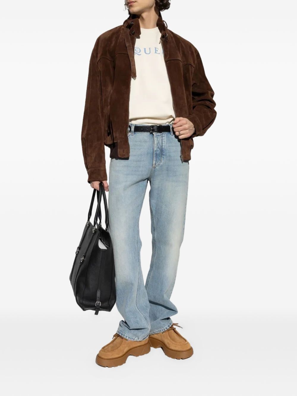 straight-leg jeans