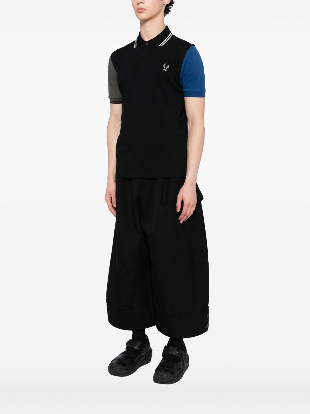 x Fred Perry colour-block short-sleeve polo shirt