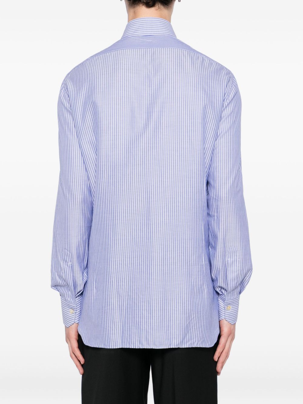 stripe-printed shirt