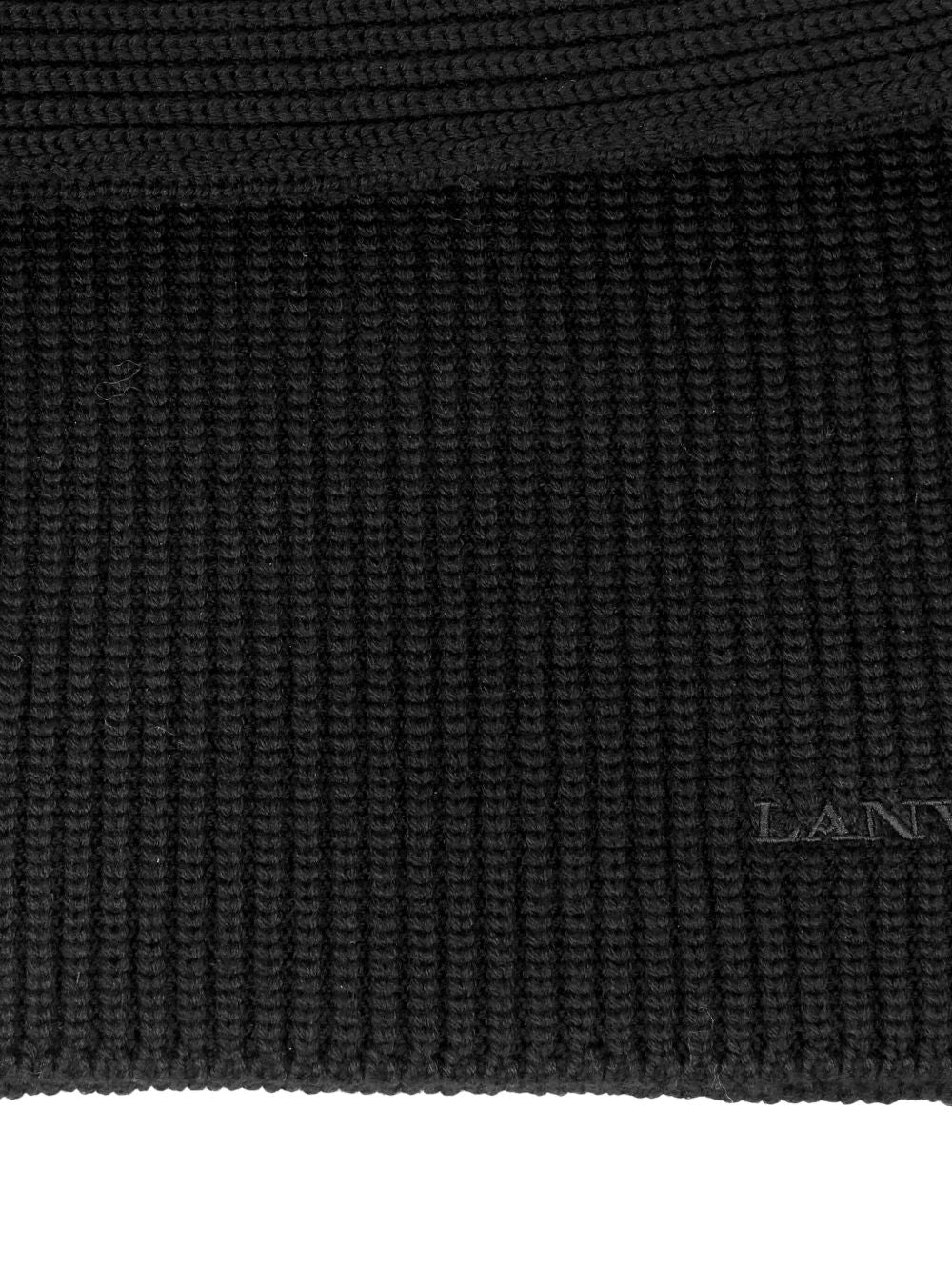 ribbed logo scarf