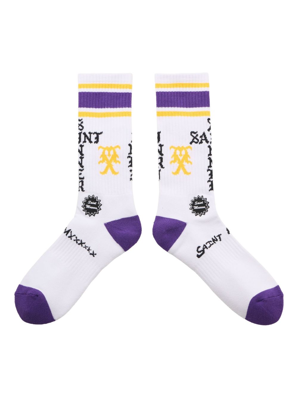striped logo socks