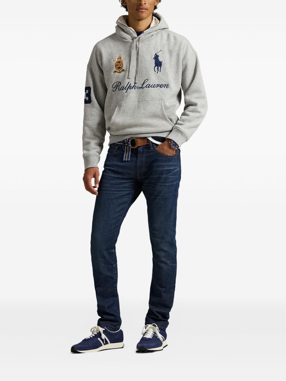 logo-embroidered hoodie