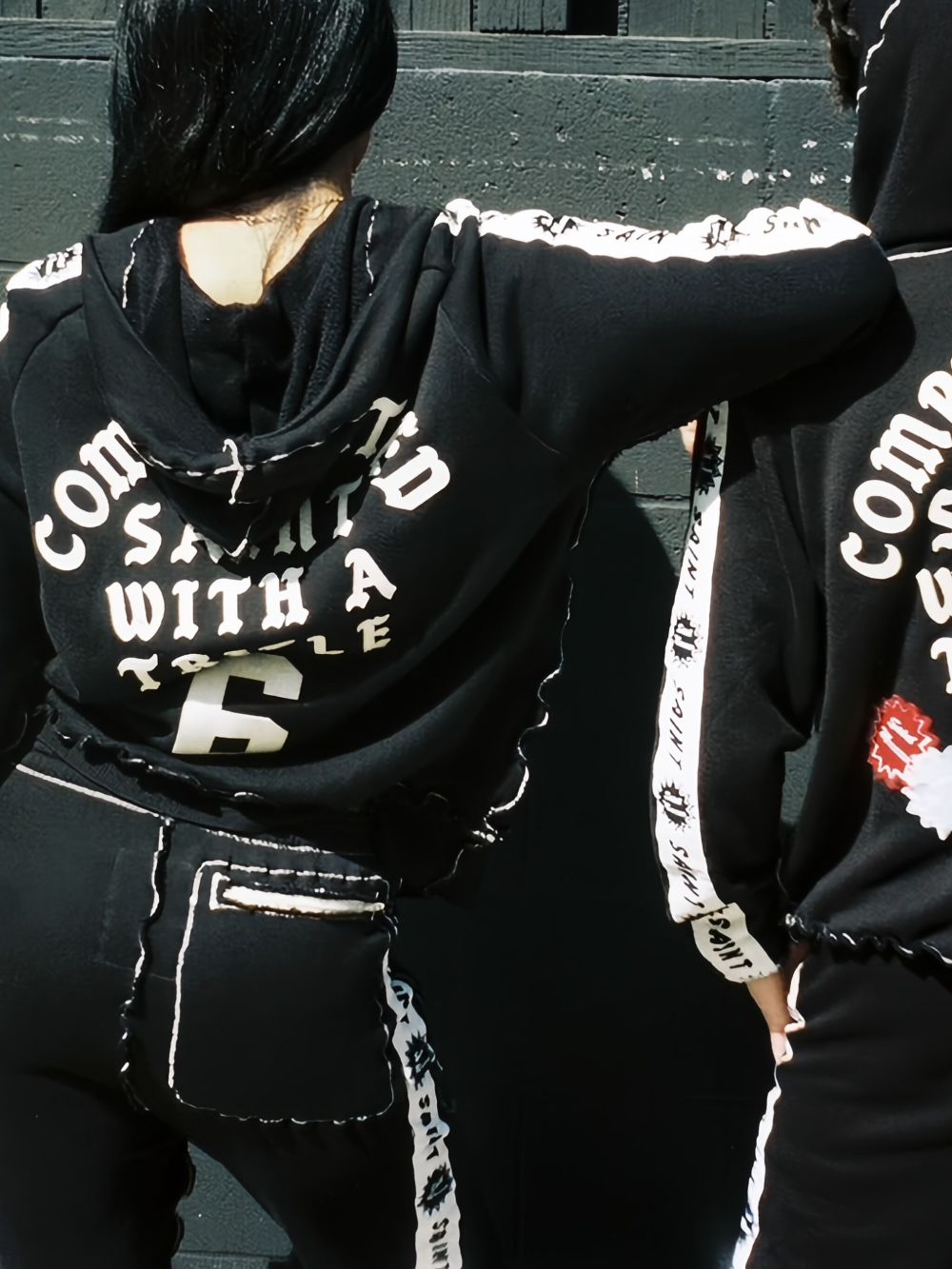 x A LOVE MOVEMENT appliqué hoodie