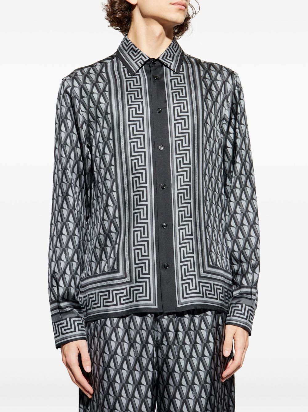 geometric-pattern shirt